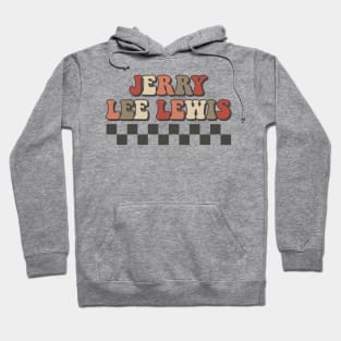 Jerry Lee Lewis Checkered Retro Groovy Style Hoodie
